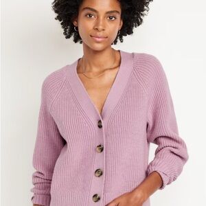 Old Navy Women's Purple Button-Up Cardigan